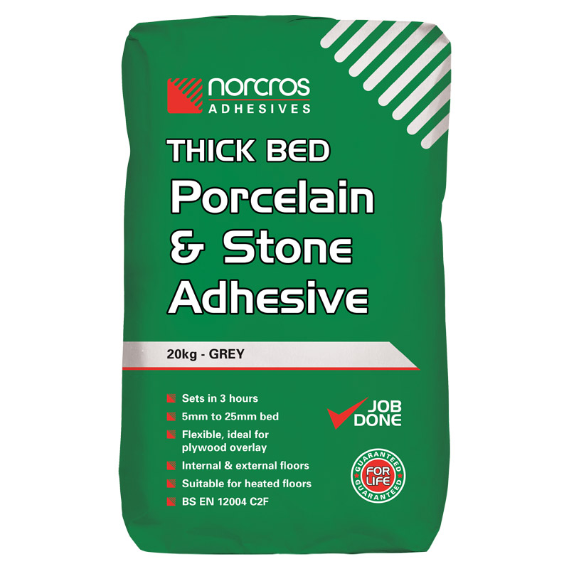 Norcros Thick Bed Porcelain & Stone Adhesive Grey